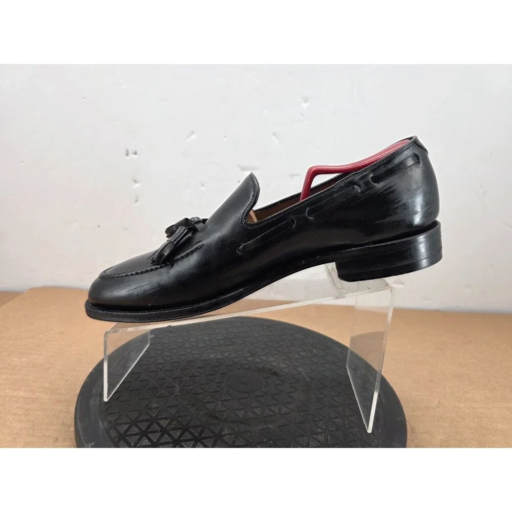 JOHNSTON & MURPHY Shoes Mens  Black Aristocraft Tasseled Loafers  11 D